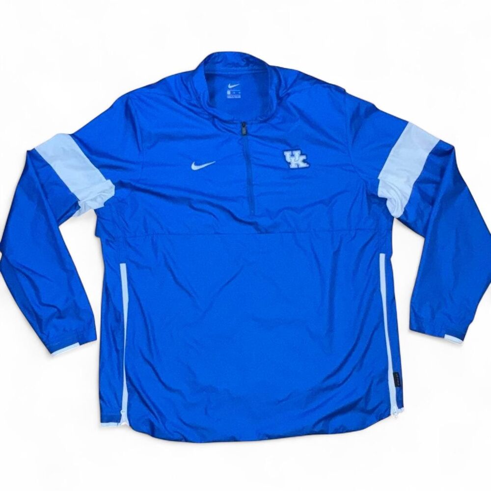 Nike Kentucky Wildcats On-Field 1/4 Zip Blue Windbreaker Light Jacket Men's XL